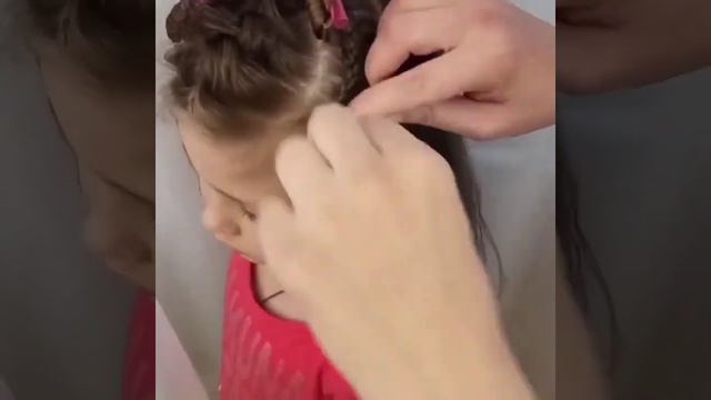 Детская прическа с локонами на длинные волосы ,в детский сад,в школу
