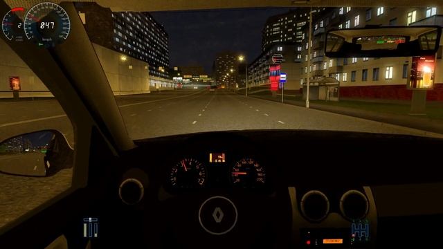 City Car Driving Renault Sandero Stepway HD NIGHT with logitech G27 смотреть онлайн