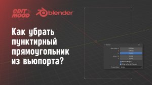 Как убрать красный пунктирный прямоугольник в видовом окне Blender 3