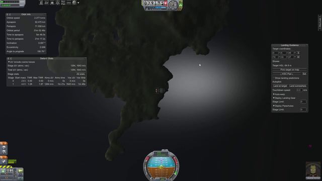 KSP 0.90 Мод MechJeb - взлёт, орбита и посадка