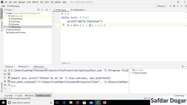 While Loop in Python | Python Tutorial for Beginners