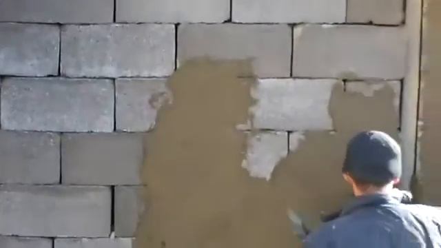Строительство дома в Сочи  Кладка стены без связующего раствора