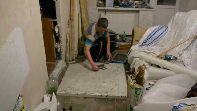 Потолок своими руками(Как я креплю пенопласт) смотреть онлайн