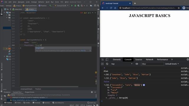 JavaScript: Array, Object, Object Methods, Loops [CSE 4635: Lecture 14]