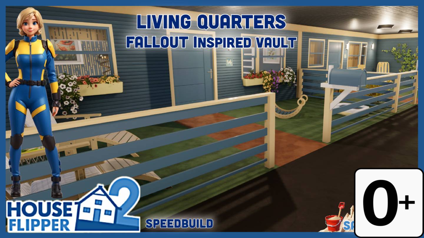 Хаус Флиппер 2 - Английский - House Flipper 2 - Fallout Inspired - Living Quarters - Speedbuild