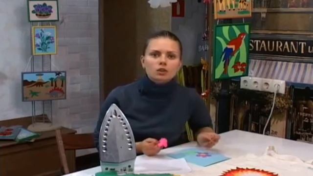 Стигис Аппликация / Аппликация из ткани / открытка своими руками / архивное видео ТВ