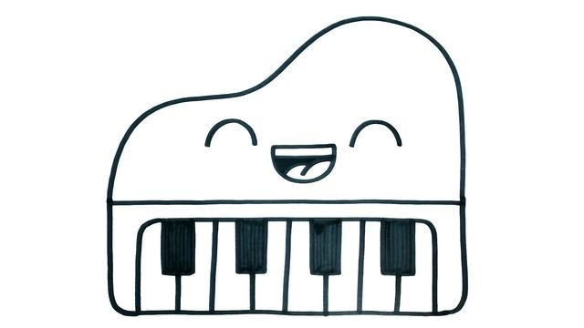 HOW TO DRAW A PIANO EASY STEP BY STEP смотреть онлайн
