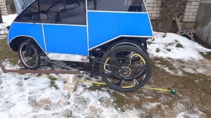 Двухместный веломобиль Часть первая. Double velomobile Part one