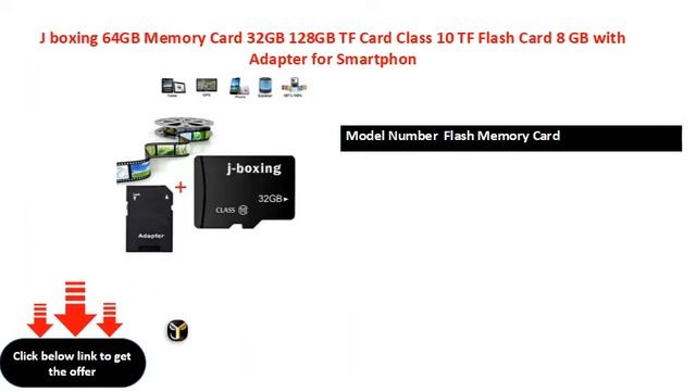 J boxing 64GB Memory Card 32GB 128GB TF Card Class 10 TF Flash Card 8 GB with Adapter for Smartphon смотреть онлайн