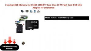 J boxing 64GB Memory Card 32GB 128GB TF Card Class 10 TF Flash Card 8 GB with Adapter for Smartphon