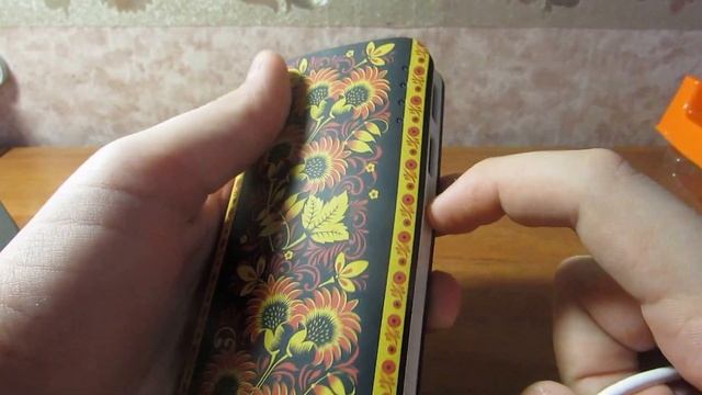 Внешний аккумулятор CANYON CNE-CPB130KH 13000mAh для планшетов и смартфонов, чёрный (Хохлома)
