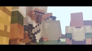 Война жителей и эндерменов( Minecraft)
