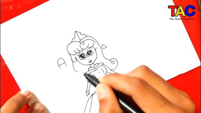 DISNEY PRINCESS - HOW TO TURN WORDS AURORA (Sleeping Beauty ) INTO CARTOON - Theakashcreations