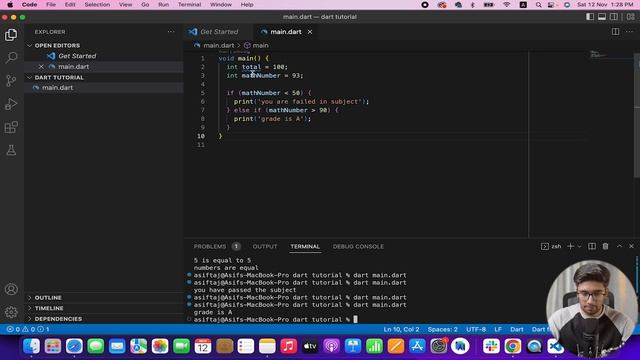 Part-17 Dart Nested If-else Statement || Dart Programming Tutorials in Hindi/Urdu