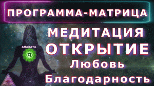 Программа матрица медитация. Открытие. Любовь Благодарность