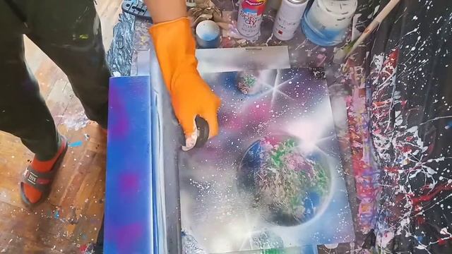Spray Paint Art! Spray Art! Как нарисовать картину аэрозольными красками!? смотреть онлайн