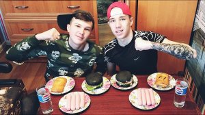 ПОЕДАНИЕ БУРГЕРОВ СОСИСОК КОТЛЕТ В ТЕСТЕ НА СКОРОСТЬ ! КТО БЫСТРЕЕ СЪЕСТ МНОГО ЕДЫ