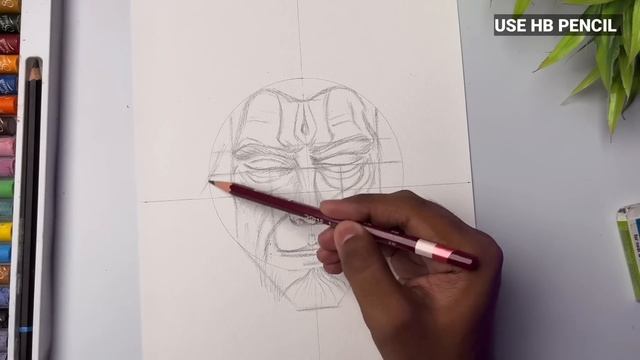 How to draw Hanuman,  Lord Hanuman Drawing, Outline Tutorial