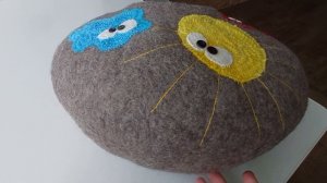 Валяная лежанка для котиков/мелких собачек)