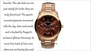 Peugeot Women's Analog Display Japanese Quartz Rose Gold Watch