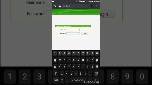 Login User IP http://192.168.1.1/  F660  Totalplay Android