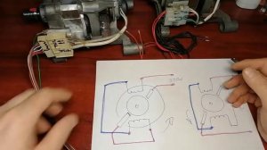 Подключение электродвигателя от стиральной машины к сети 220Вольт. Часть 1.
