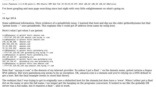 mysql, ssh, rsync, git hang with dns name but not IP address on Ubuntu 12.04 (2 Solutions!!) смотреть онлайн
