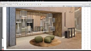 Стойка со стеклянными витринами