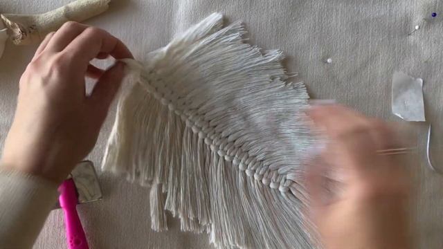 Бохо панно. Листики макраме. Перья макраме. Школа макраме. Узелки | Oozelki