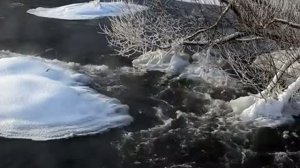 Full HD видео 1080p природы зима фильм, замерзшая река Красивая Меча