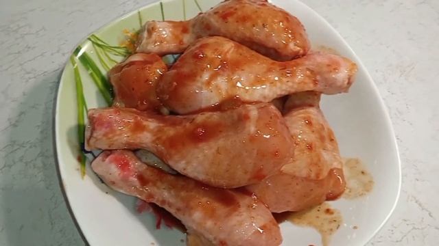 Куриная голень в кисло-сладком маринаде | Запеченная курица в маринаде | Ножки куриные в духовке