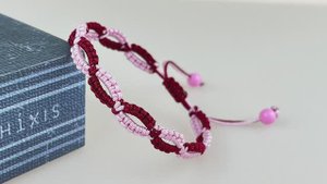 Браслет из 2 цветов с использованием узла ,урок по браслетам дружбы