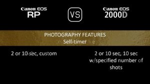 Canon EOS RP vs. Canon EOS 2000D: A Comparison of Specifications