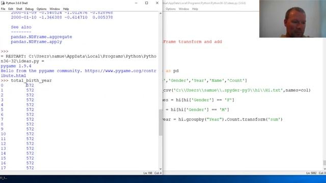 Python Basics Pandas DataFrame Transform Method and Add Column