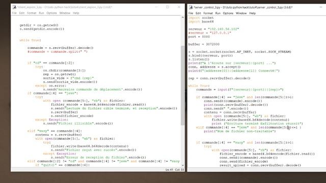 python hack #5 reverse shell espionage cmd voler fichier