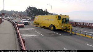 Golden Gate Bridge Road Zipper in action at the tail end of its morning run