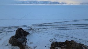Поселок Хужир на Ольхоне с высоты птичьего полёта 4К