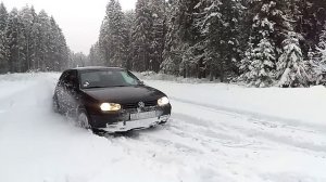 ? VW Golf 4 TDI 4x4 4motion SNOW LAUNCH TEST (85kW - 115HP)