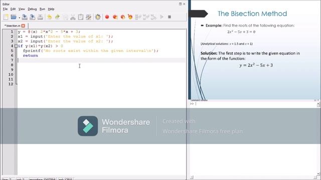 Bisection Method Video for Exam