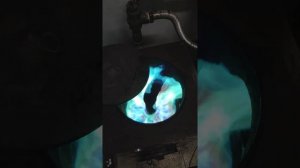 Горение пластиков в котле "ГеККОН 50".