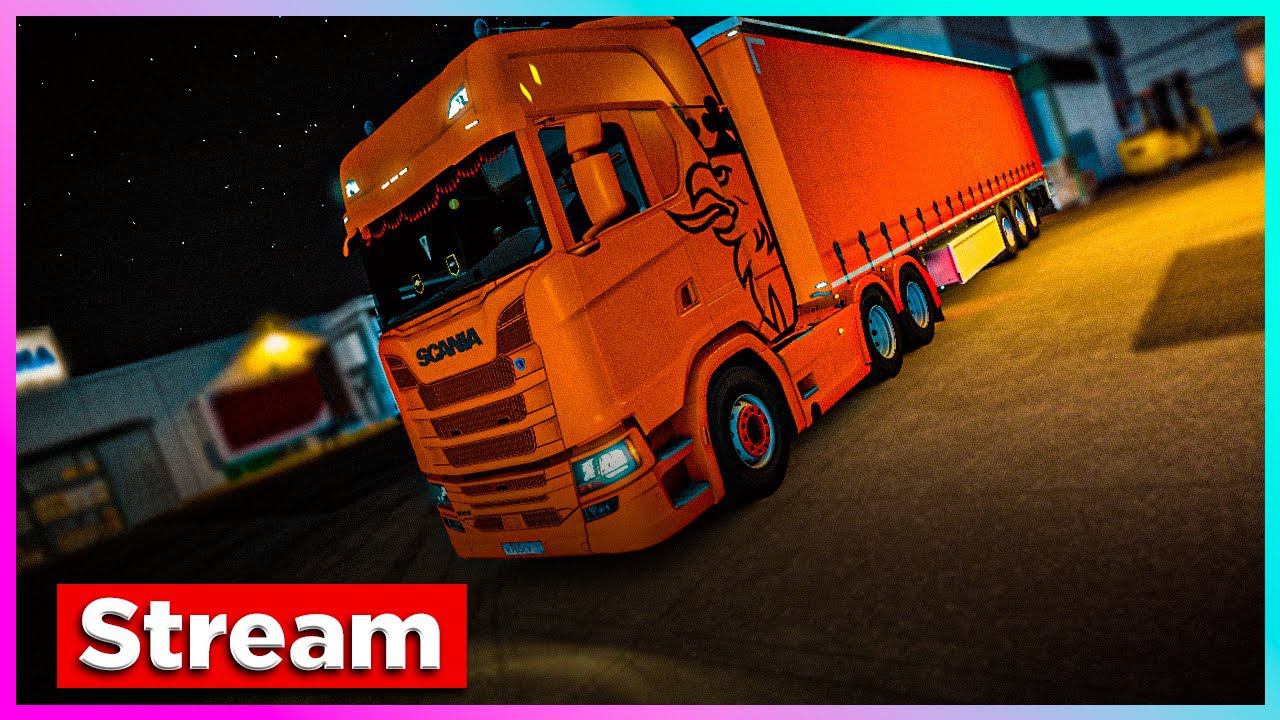 Euro Truck imulator 2 Вечерние покатушки в Truckers MP