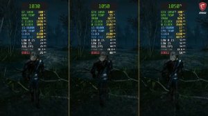 The Witcher 3 GT 1030 vs. GTX 1050 vs. GTX 1050 Ti