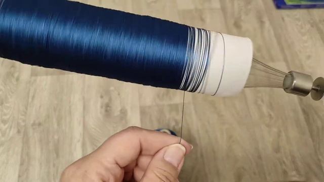 Как намотать нитки с большой бобины.