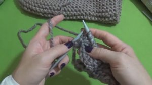 Шапка Бини платочной вязкой