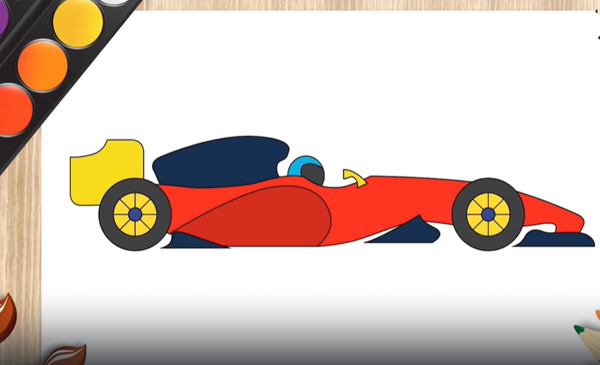 Болид Формула 1. Рисуем вместе смотреть онлайн