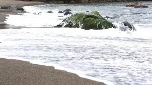 Звучит мантра Ом под шум прибоя и  звуки флейты