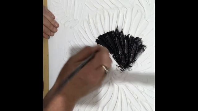 164.  Текстурная картина из шпаклевки. Первая проба.