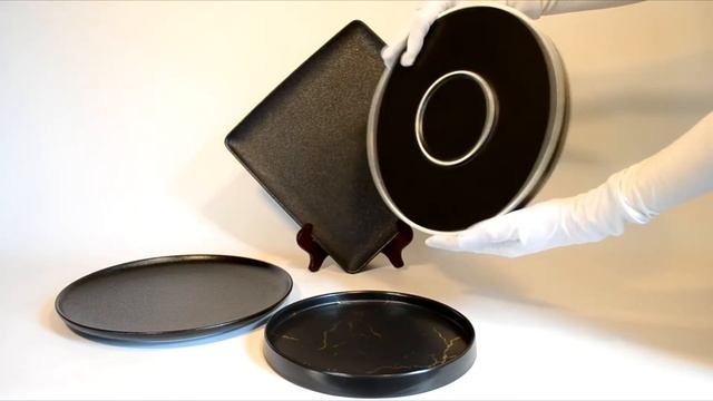 Тарелки в японском стиле [Черные квадратные, мраморные тарелки] С Подарком смотреть онлайн