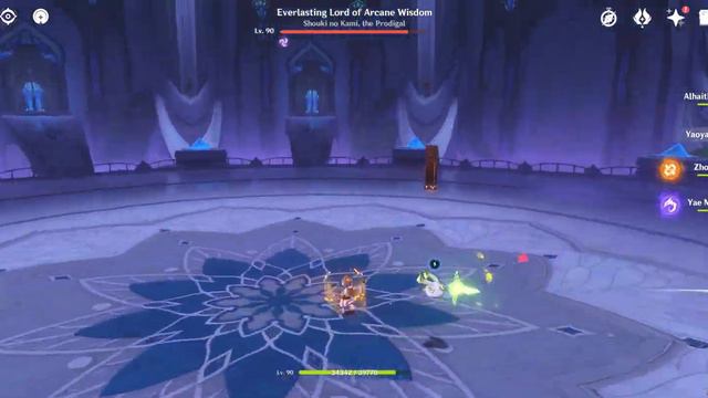 Genshin Impact - YaoYao's autoaim Yuegui vs Scaramouche boss' Nirvana Engine?