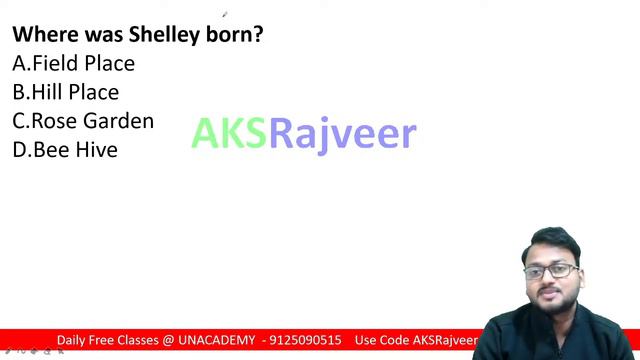 P.B. SHELLEY MCQS || UGC NET SET GATE TGT PGT NVS KVS DSSSB || AKSRajveer || Literature Lovers смотреть онлайн